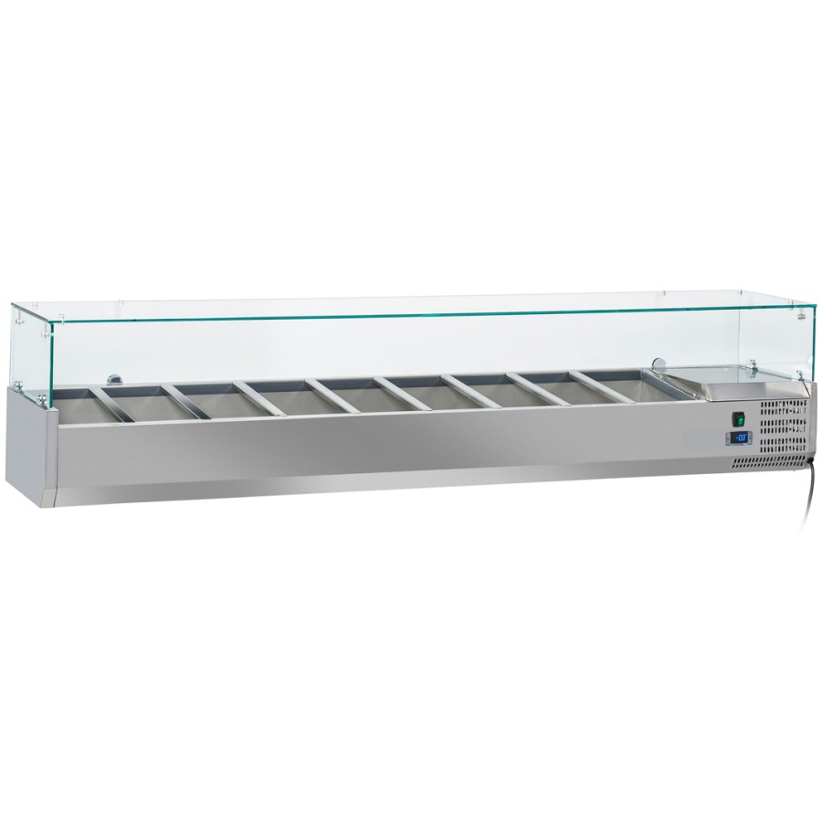 Kølerende 2000mm til 9xGN1/3 – Dybde 380mm | Adexa PT36