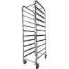 Dejvogn/bagerivogn med øverste hylde, 10x600x400 mm dejkasser, rustfrit stål, 465x620x1725 mm, afstand mellem rækker 145 mm | Adexa WHDBC10