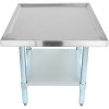 Arbejdsbord i rustfrit og galvaniseret stål Underhylde med forhøjede kanter 600x600x600mm | Adexa WHMT6060