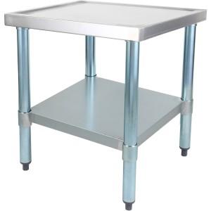 Arbejdsbord i rustfrit og galvaniseret stål Underhylde med forhøjede kanter 600x600x600mm | Adexa WHMT6060