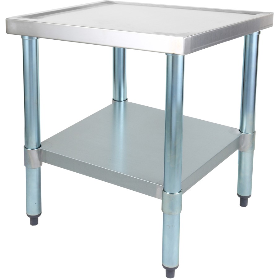 Arbejdsbord i rustfrit og galvaniseret stål Underhylde med forhøjede kanter 600x600x600mm | Adexa WHMT6060