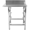 Dispenser Højre side 600x650x850mm Med kurvholder Med Kant Rustfrit stål | Adexa WTF6065L