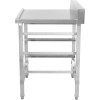 Dispenser Højre side 600x650x850mm Med kurvholder Med Kant Rustfrit stål | Adexa WTF6065L