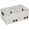 Professionel pølsevarmer dobbelt 2x8 liter 2,4kW | Adexa XDESW8D