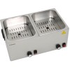 Professionel pølsevarmer dobbelt 2x8 liter 2,4kW | Adexa XDESW8D
