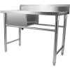 Vask i rustfrit stål 1380x602x900mm 1 afløb til venstre kant | Adexa YDRST60140L
