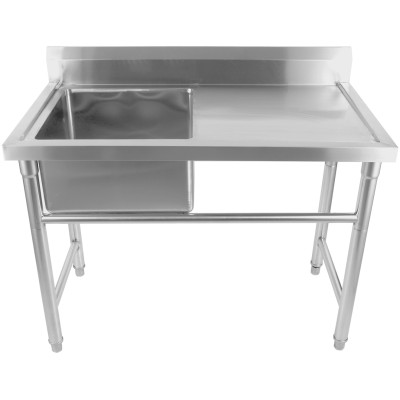 Kommerciel vask i rustfrit stål 1080x600x900mm 1 skål til venstre Splashback | Adexa YDRST60110L