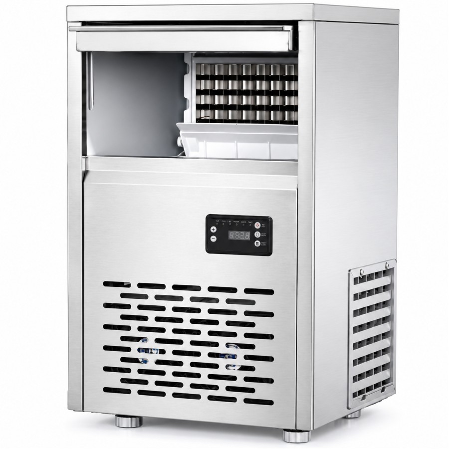 Professionel ismaskine 30 kg/24 timer, 10 kg-bakke, rustfrit stål, digital styring | Adexa ZBL30SS