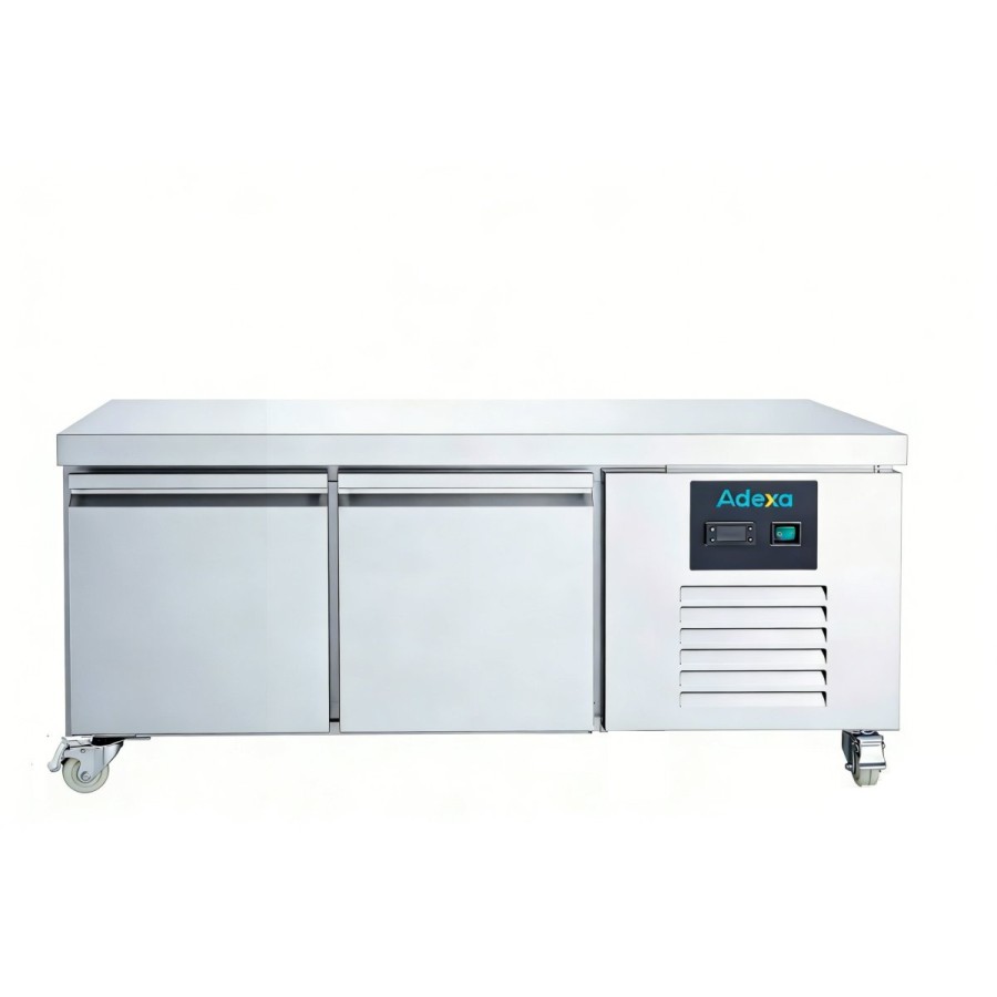 Grillfryserbord med 2 udtræksskuffer, 1360 x 700 x 650 mm, GN1/1-kompatibel | Adexa DUGN2100BT2D