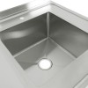 Vask i rustfrit stål 1200x700x900mm 1 skuffe til venstre Stænkplade 50mm | Adexa DSE1270L