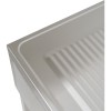 Vask i rustfrit stål 1200x700x900mm 1 skuffe til venstre Stænkplade 50mm | Adexa DSE1270L