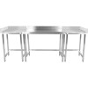 Arbejdsbord til venstre side uden underhylde bagkant bag & venstre 700x700x965mm | Adexa DWL7070L