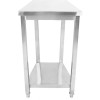 Arbejdsbord i rustfrit stål med underhylde 300x600x900mm | Adexa DWT3060WO