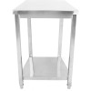 Arbejdsbord i rustfrit stål med underhylde 450x600x900mm | Adexa DWT4560WO