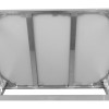 Arbejdsbord i rustfrit stål med hjul med bundhylde og bagkant 1000x700x900mm | Adexa DWTC70100B