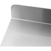 Arbejdsbord i rustfrit stål med hjul med bundhylde og bagkant 1000x700x900mm | Adexa DWTC70100B