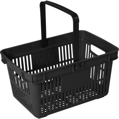 Indkøbskurv i plast 27 liter 480x325x250mm Sort | Adexa PH001BK