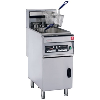 Professionel Elektrisk friture gulvmodel 1 bassin 18kW 28 liter Programmerbar | Adexa DF28LD