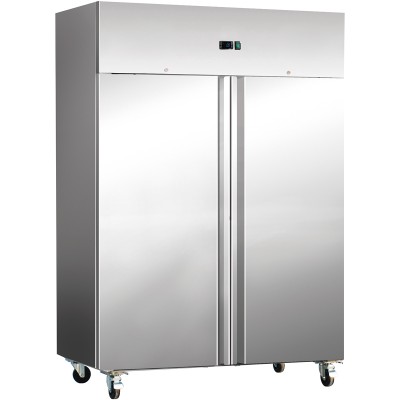 Professionelt fryseskab 800 liter med dobbeltdør i rustfrit stål | Adexa F800S