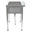 Køkkenvask Rustfrit stål 1 stor kumme kant 1000x600x900mm Firkantede ben | Adexa PSA10060