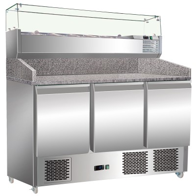 Pizzadisk med køleafløb 6xGN1/4 3 døre Dybde 700mm | Adexa PZ14+PT14