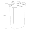 Papirkurv til rengøringsvogne 40 liter 330x230x560mm | Adexa ST029C