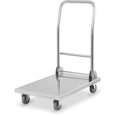 Platformsvogn 500 kg rustfrit stål 820x520x970mm | Adexa ST047B