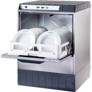 Premium underbygnings-opvaskemaskine 540 tallerkener/time 500mm kurv Afløbspumpe Opvaskemiddelpumpe Skyllemiddelpumpe 400 V | Omniwash JM975300STDDPS
