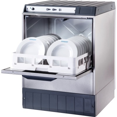 Premium underbygnings-opvaskemaskine 540 tallerkener/time 500mm kurv Afløbspumpe Opvaskemiddelpumpe Skyllemiddelpumpe 400 V | Omniwash JM975300STDDPS