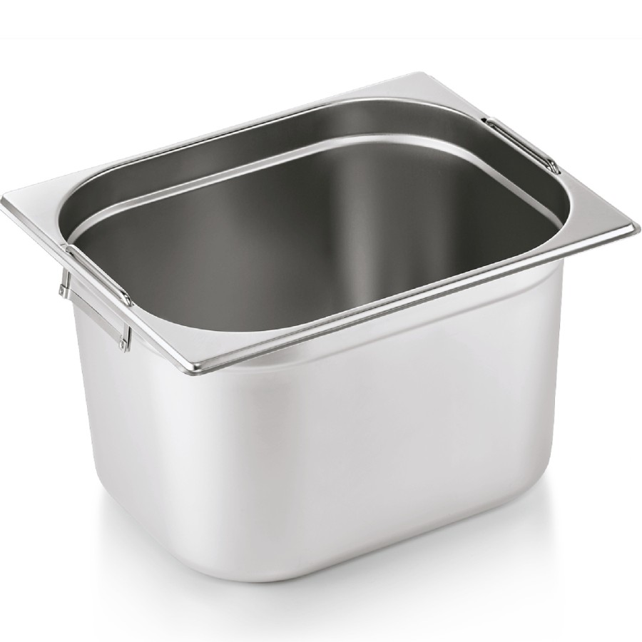 Kantine med håndtag i rustfrit stål GN1/2 Dybde 200mm | Adexa 8128H