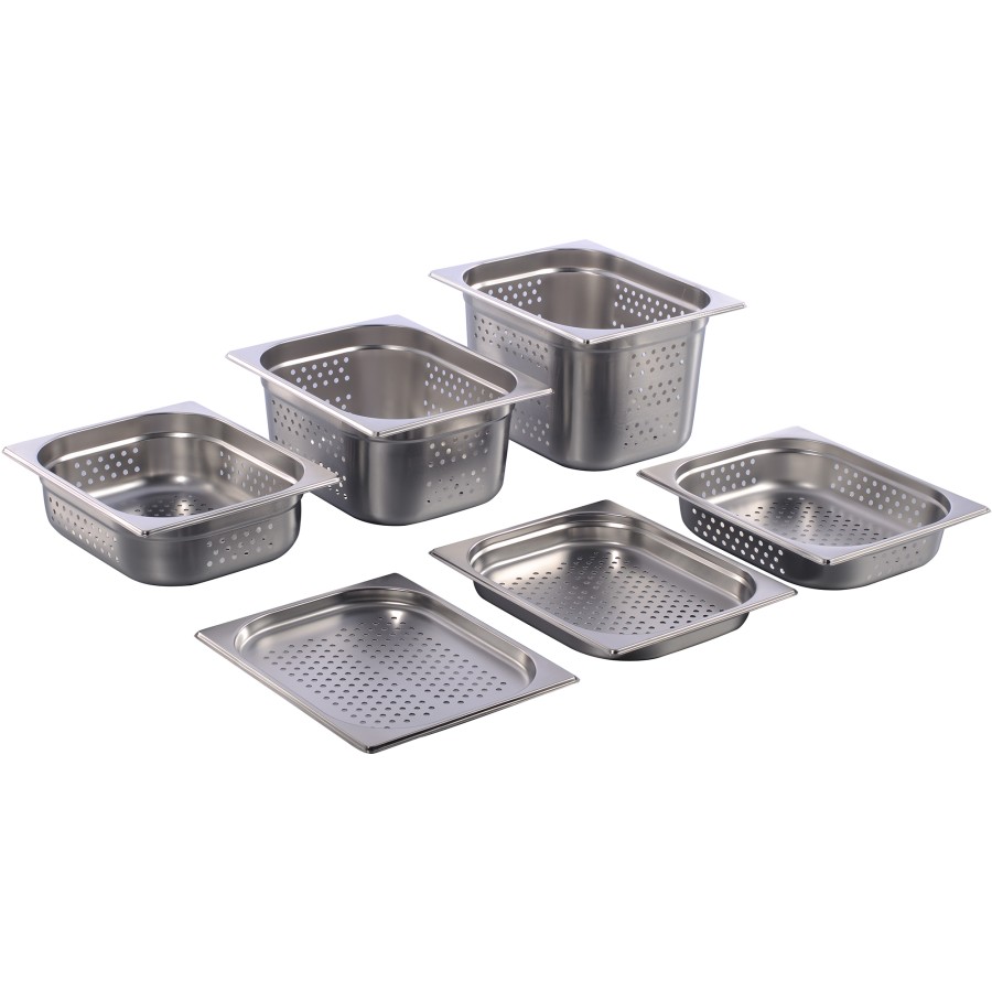 Kantine perforeret rustfrit stål GN1/2 dybde 200mm | Adexa 8128P