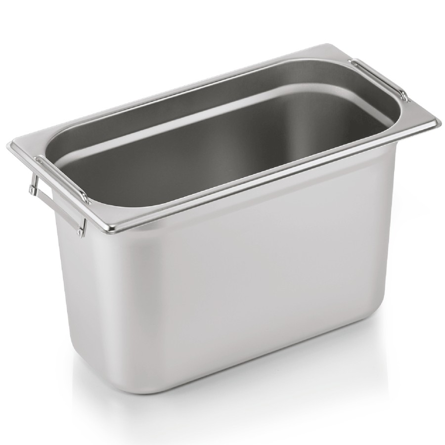 Kantine med håndtag i rustfrit stål GN1/3 Dybde 200mm | Adexa 8138H