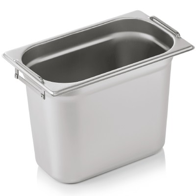 Kantine med håndtag i rustfrit stål GN1/4 Dybde 200mm | Adexa 8148H