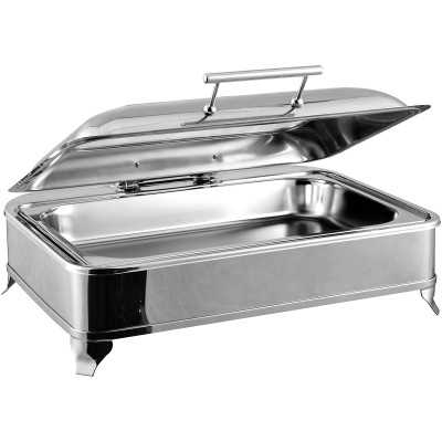 Premium Chafing Fad Elektrisk GN1/1 Glaslåg Rustfrit Stål 9 liter | Adexa AD1102
