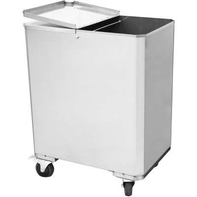 Mel- og ingrediensvogn i rustfrit stål 120 liter | Adexa AEK46