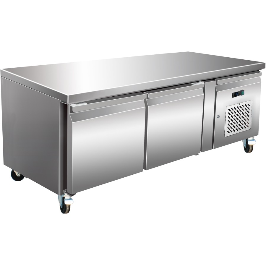 Professionel lavkølet disk/kokkebase med 2 døre 1360x700x650mm | Adexa BASE21
