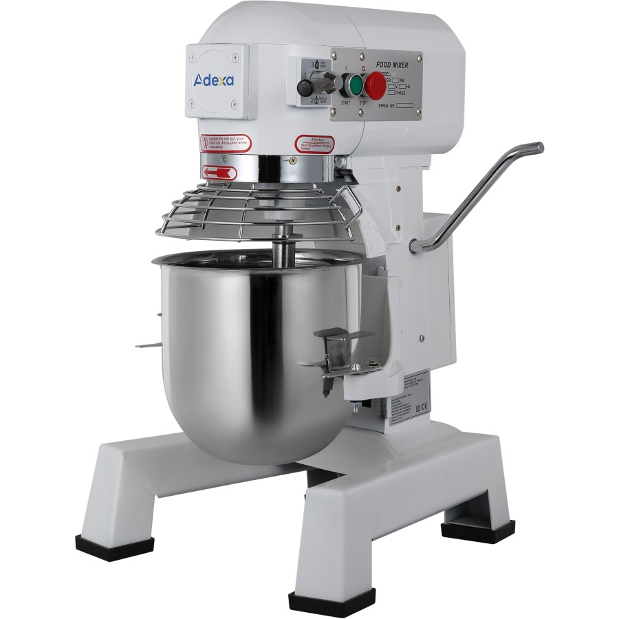Professionel Planetmixer 20 Liter med 3 Hastigheder inkl. Piskeris, Dejkrog & Rørespartel | Adexa B20K