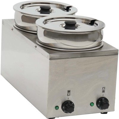 Vandbad / suppevarmer Bain Marie 2 kedler x 3,5 liter | Adexa BMP42