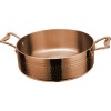 Hammret kedel/gryde med låg Tredobbelt lag 220x75mm 2,8 liter Kobber | Adexa C0311008C