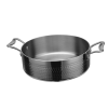 Hammret kedel/gryde med låg Tredobbelt lag 220x75mm 2,8 liter Sølv | Adexa C0311008S