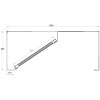 Ventilationshætte Vægmontering Rustfrit stål 1000x1000x350mm | Adexa CH1010S