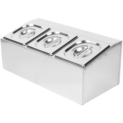 Kantineholder inkl. 3xGN1/6-100mm kantiner og låg | Adexa CHD03A