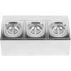 Kantineholder inkl. 3xGN1/6-150mm kantiner og låg | Adexa CHD03AD
