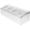 Kantineholder inkl. 4xGN1/6-100mm kantiner og gennemsigtig flip-lås | Adexa CHD04APCFL