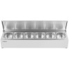 Kantineholder / Ingrediensskakt med låg inkl. 6xGN1/6-150mm kantiner Rustfrit stål | Adexa CHD06ADFL