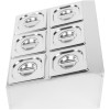 Kantine holder inkl. 6xGN1/6-100mm kantiner og låg | Adexa CHD06B