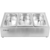 Kantineholder / Ingrediensskakt inkl. 3xGN1/4-100mm kantiner med låg Rustfrit stål | Adexa CHE03A