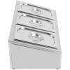Kantineholder / Ingrediensskakt inkl. 3xGN1/4-100mm kantiner med låg Rustfrit stål | Adexa CHE03A