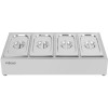 Kantineholder / Ingrediensskakt inkl. 4xGN1/4-100mm kantiner med låg Rustfrit stål | Adexa CHE04A