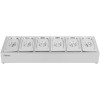 Kantineholder / Ingrediensskakt inkl. 6xGN1/4-150mm kantiner med låg Rustfrit stål | Adexa CHE06AD